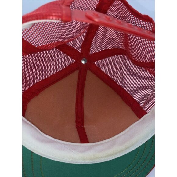 Vintage IH International Harvester Patch Logo Trucker Hat Cap SnapBack Red - Picture 8 of 11